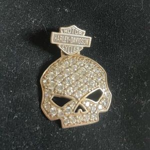 Bling Willie G skull necklace charm